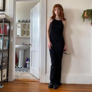 rick owens dark shadow maxi column dress cotton jersey